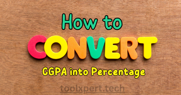 How to Convert CGPA into Percentage
