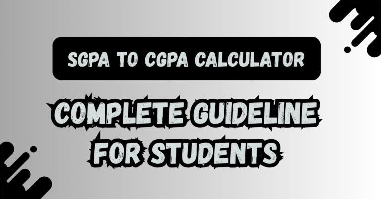 SGPA to CGPA Calculator
